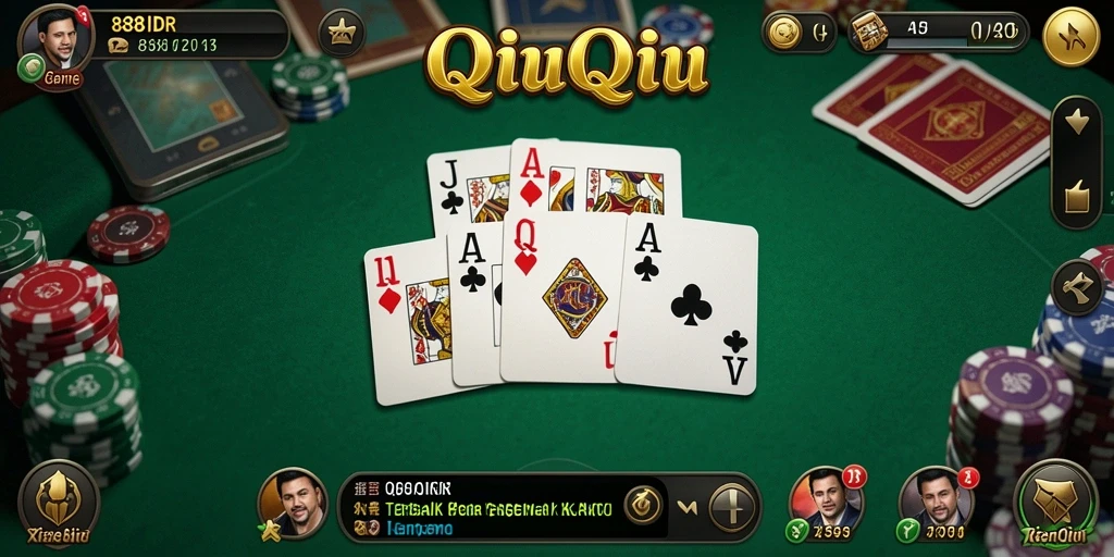 Screenshot utama yang menunjukkan gameplay QiuQiu yang seru.