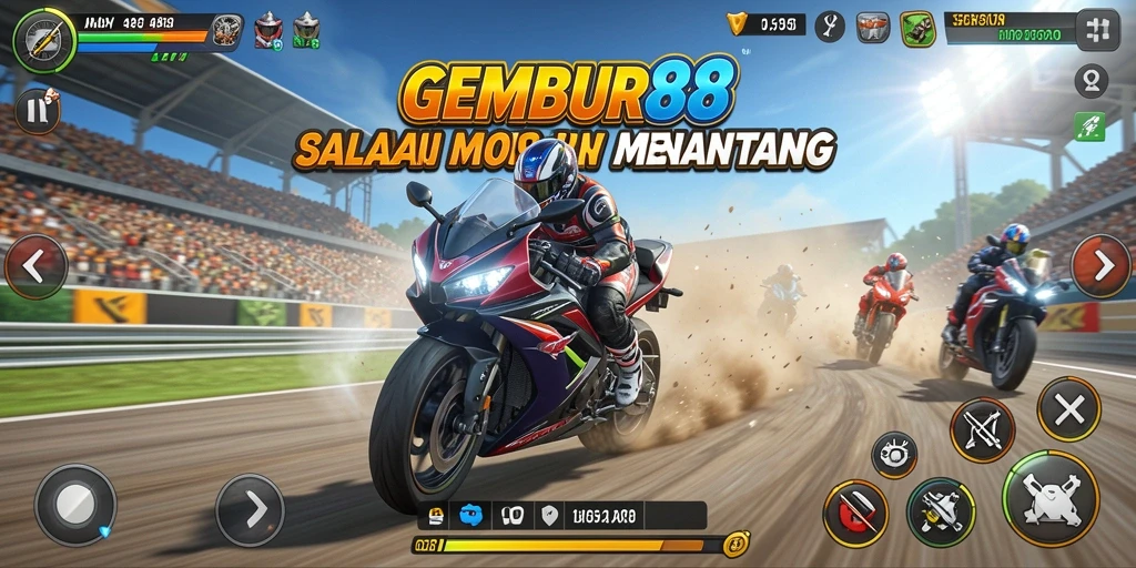 GEMBUR88 - Gameplay seru balapan motor yang menantang.