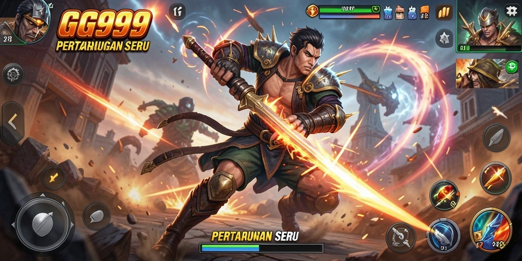 Tampilan gameplay GG999 yang intens dan menegangkan.