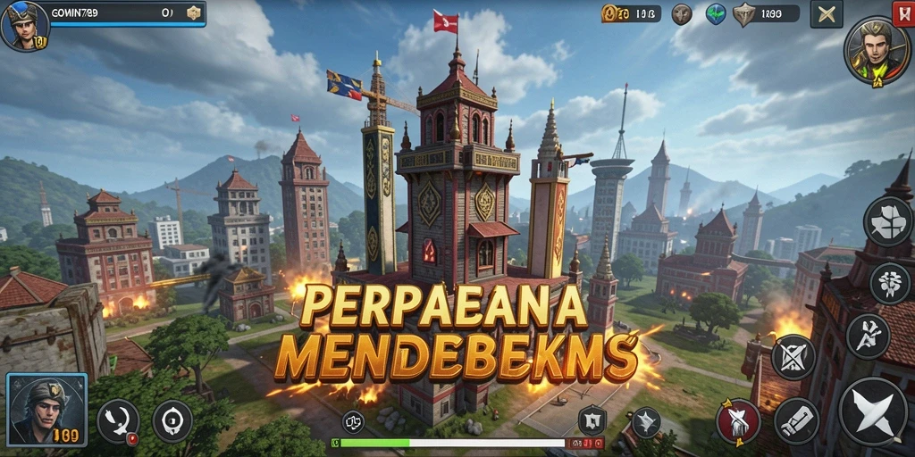 Screenshot GOWIN789 menampilkan intensitas gameplay Tower Defense yang menarik.