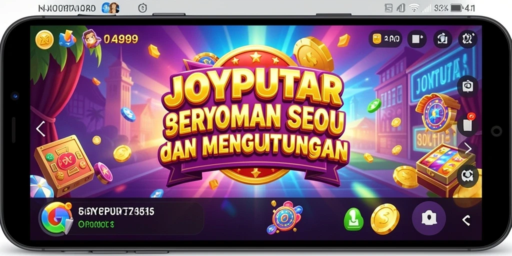 Gameplay JOYPUTAR yang menegangkan dan menghibur saat memutar gulungan Slot.