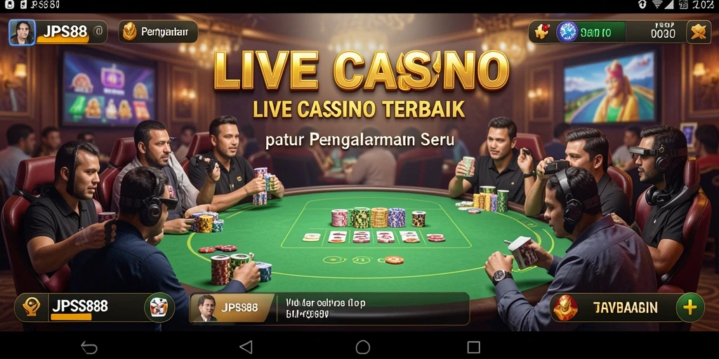 Screenshot JPS88 menampilkan dealer langsung dan gameplay yang seru.