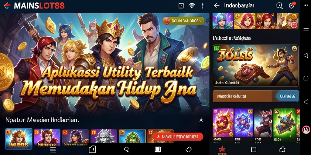 Tampilan utama MAINSLOT88 dengan fitur-fitur Utility yang bermanfaat.