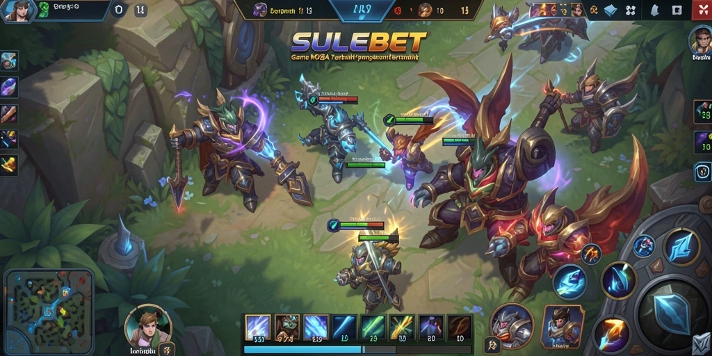 Tangkapan layar SULEBET menampilkan aksi seru dalam pertarungan MOBA.