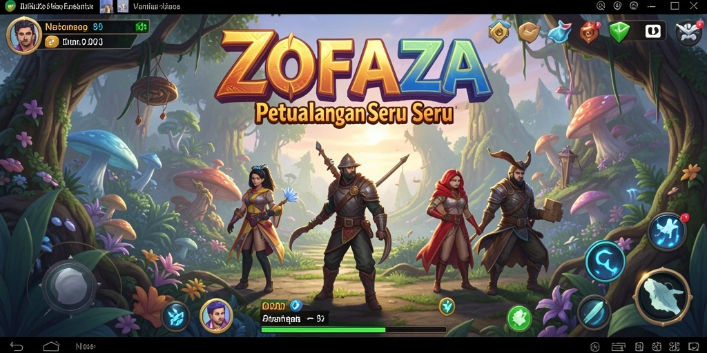 Screenshot utama ZOFAZA menampilkan gameplay petualangan yang seru.